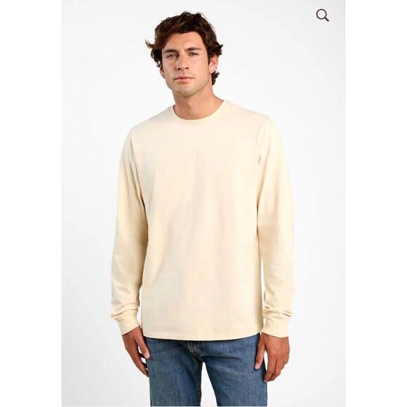 Nuuds Men's Long Sleeve Every Day T Shirt 100% Cotton Comfort Athleasure Size M - Picture 1 of 11